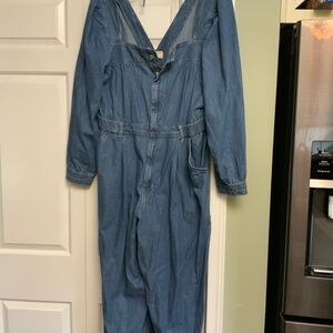 Free people denim jump suit